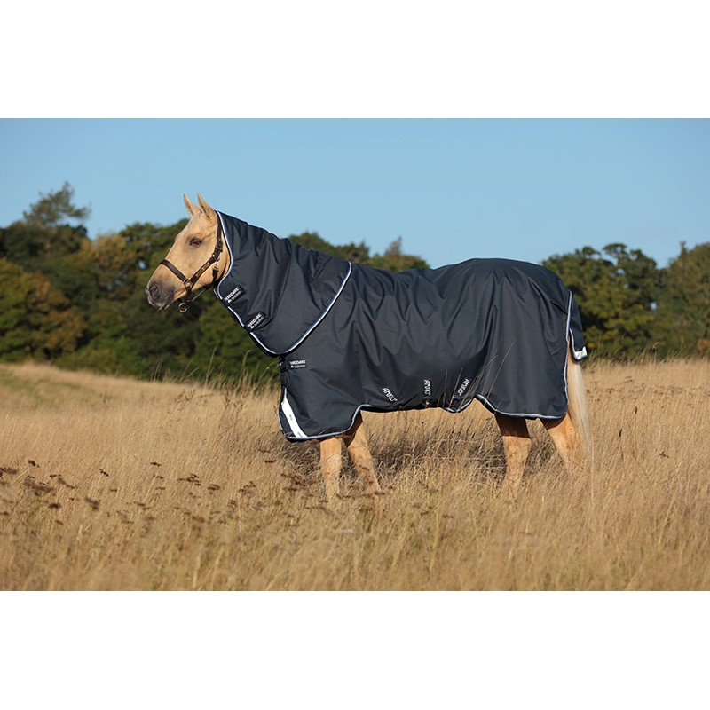 Horseware Amigo Bravo 12 Plus 400 g noir avec halsteil outdoordecke pluie couverture